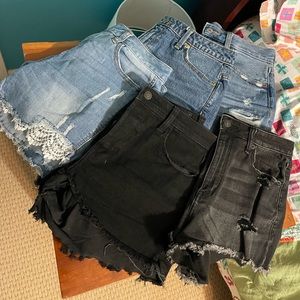 Lot of 4 Jean Shorts